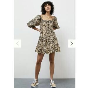 Faithfull the‎ Brand Leopard-Print Eryn Mini Dress Size: 4